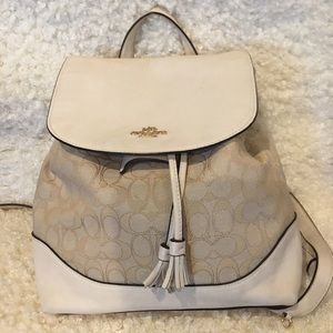 Coach Elle Backpack In Signature Jacquard .